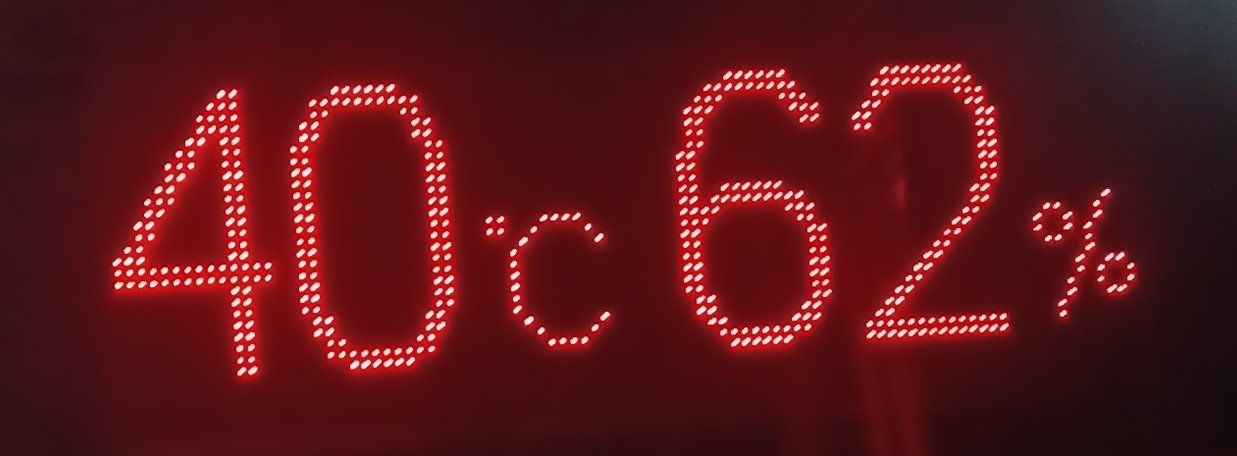 Digital temperature and humidity display